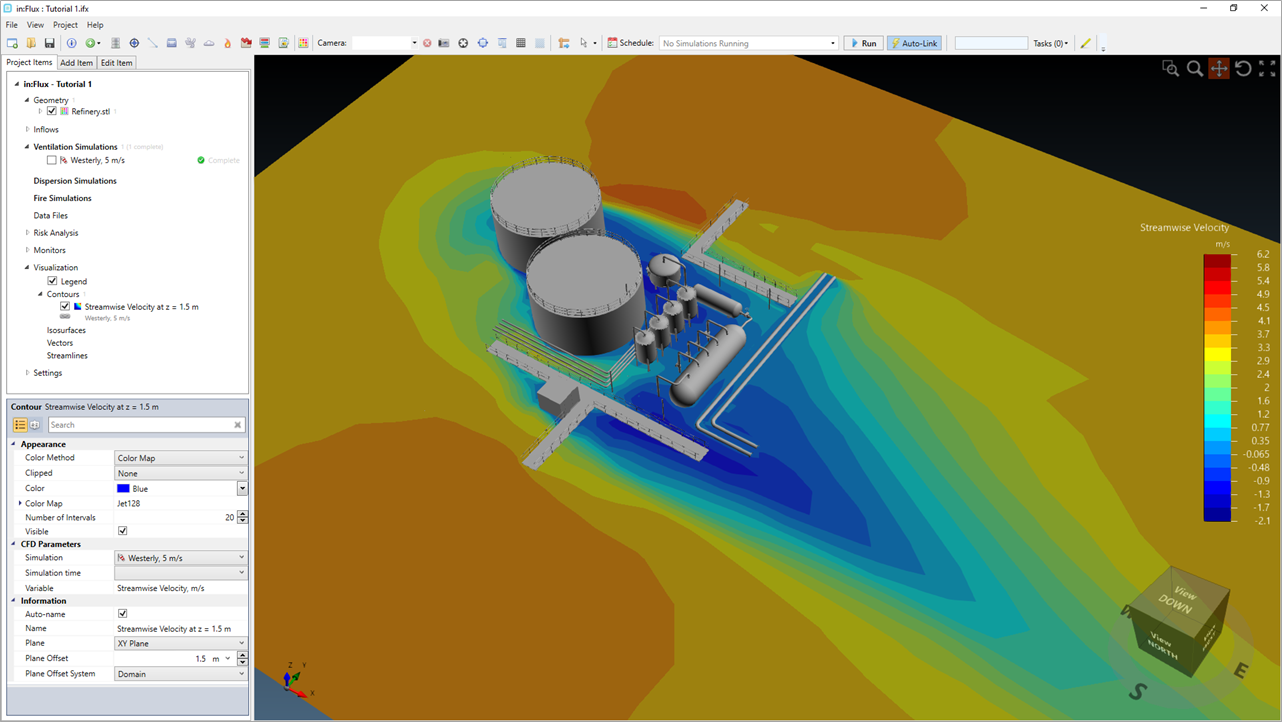 in:Flux CFD Ventilation Simulation Adding A Contour